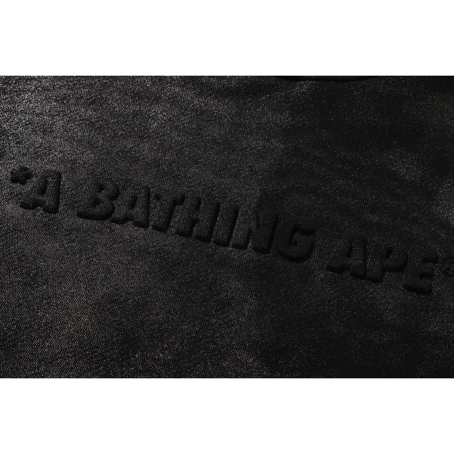 BAPE COATED EMBOSS LOGO RELAXED FIT PULLOVER HOODIE MENS