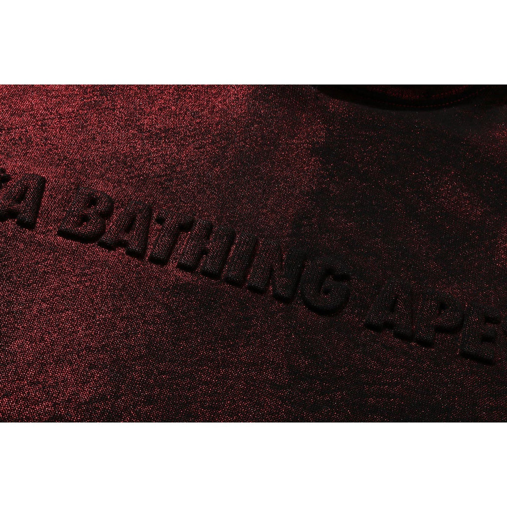 BAPE COATED EMBOSS LOGO RELAXED FIT PULLOVER HOODIE MENS