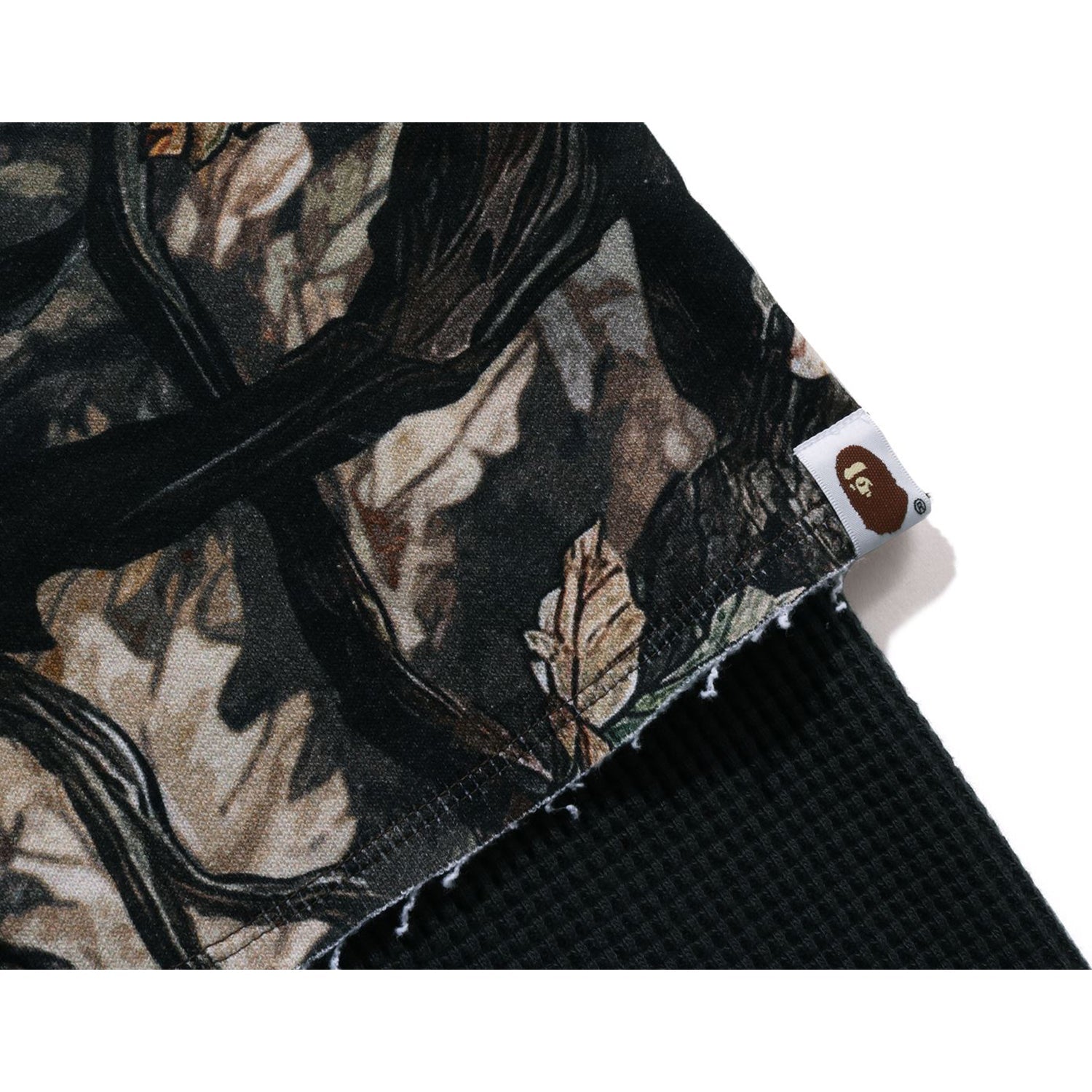 BAPE TREE EDGE CAMO LAYERED PULLOVER HOODIE MENS