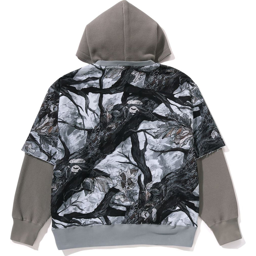 BAPE TREE EDGE CAMO LAYERED PULLOVER HOODIE MENS