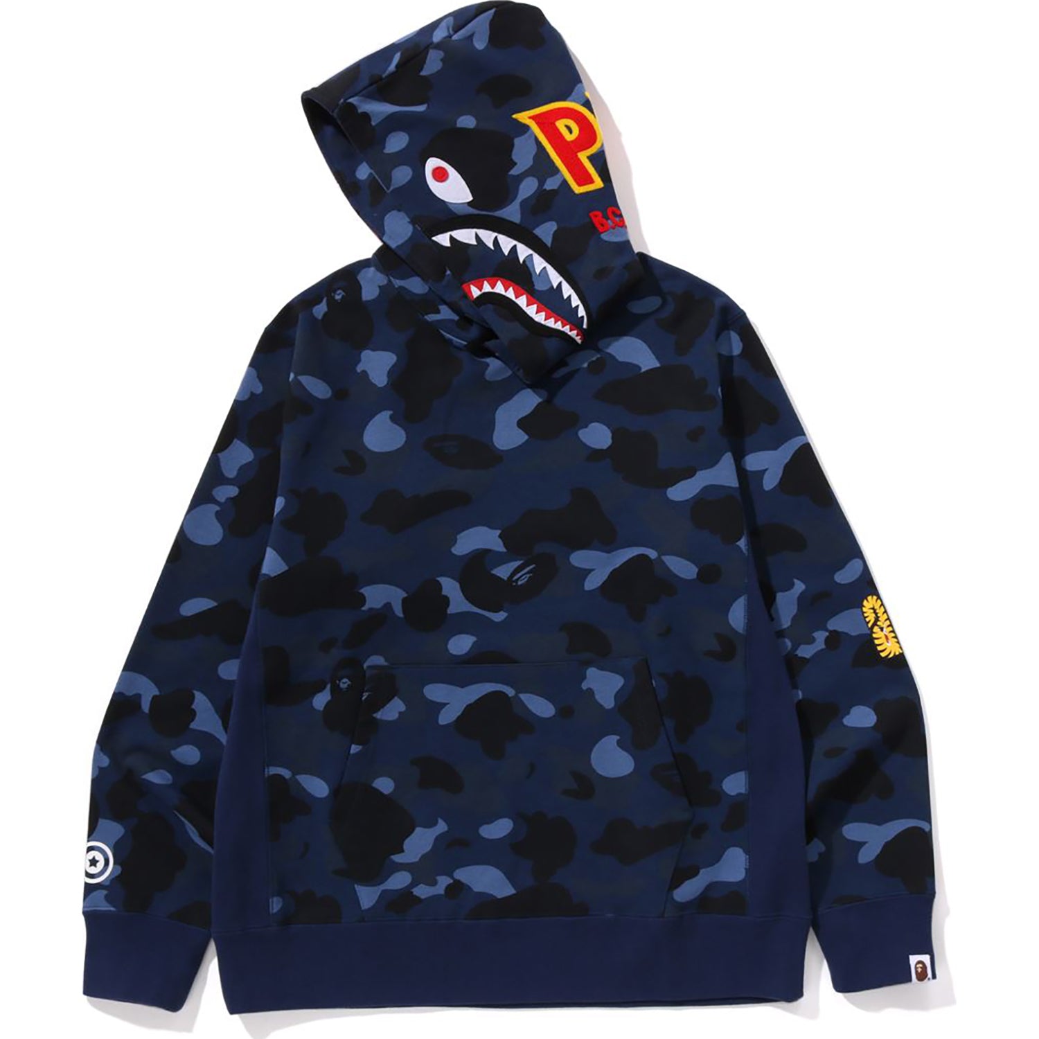 BAPE COLOR CAMO 2ND SHARK PULLOVER HOODIE MENS