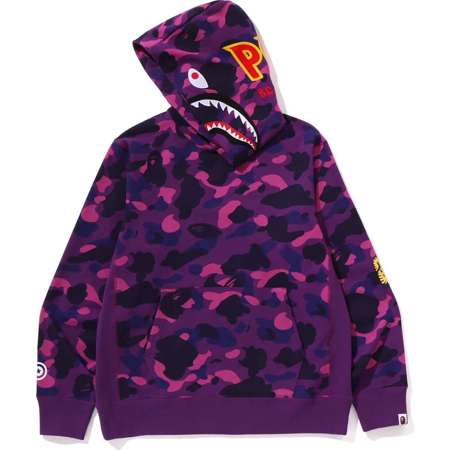 BAPE COLOR CAMO 2ND SHARK PULLOVER HOODIE MENS
