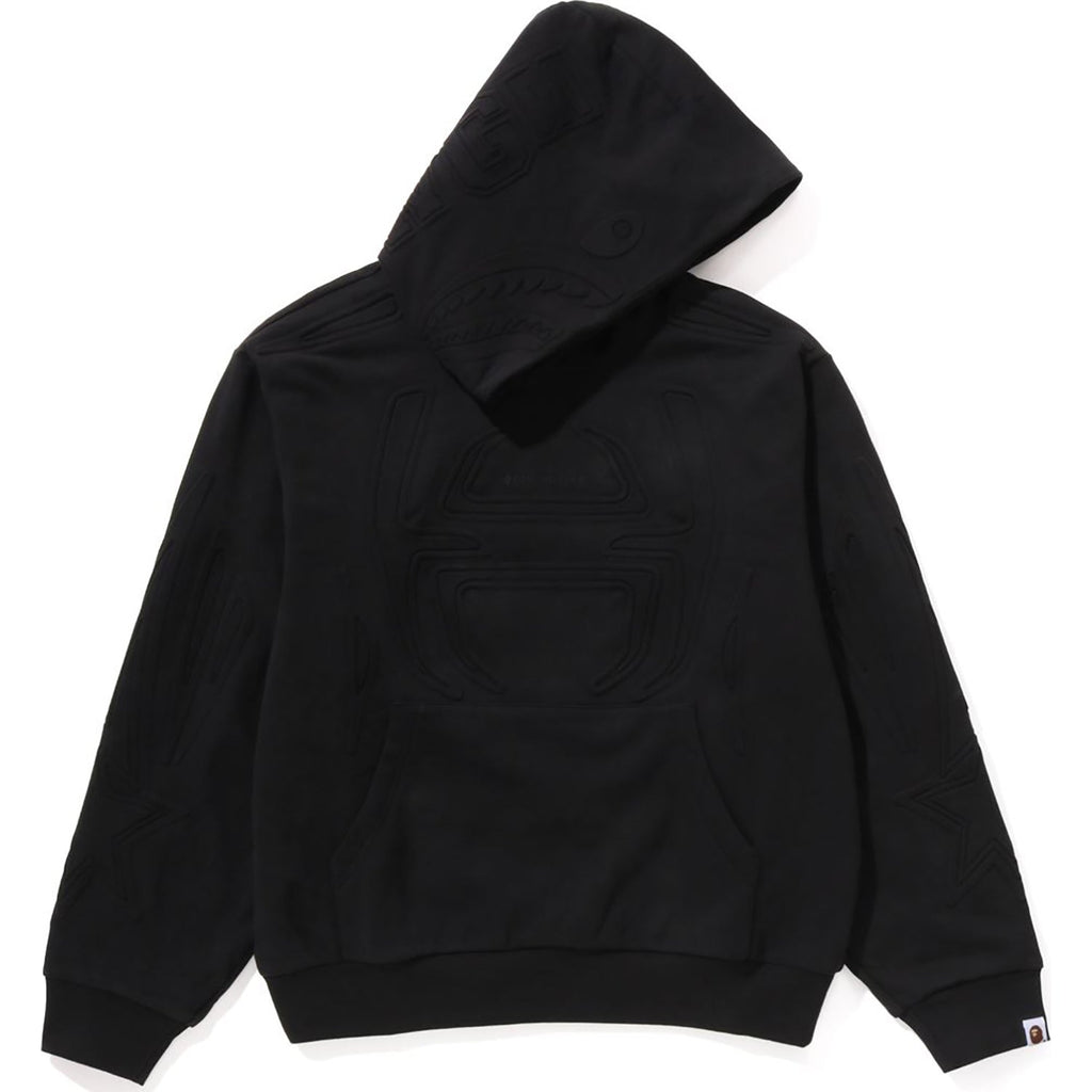 BAPE PADDED SHARK CROPPED FIT PULLOVER HOODIE MENS