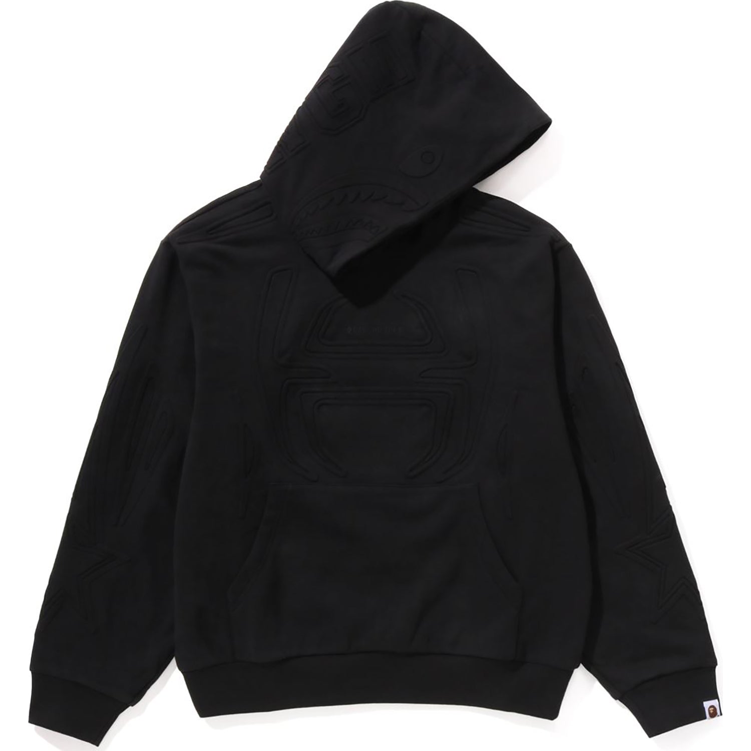 BAPE PADDED SHARK CROPPED FIT PULLOVER HOODIE MENS