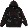 BAPE ALLOVER PRINT RELAXED FIT PULLOVER HOODIE MENS