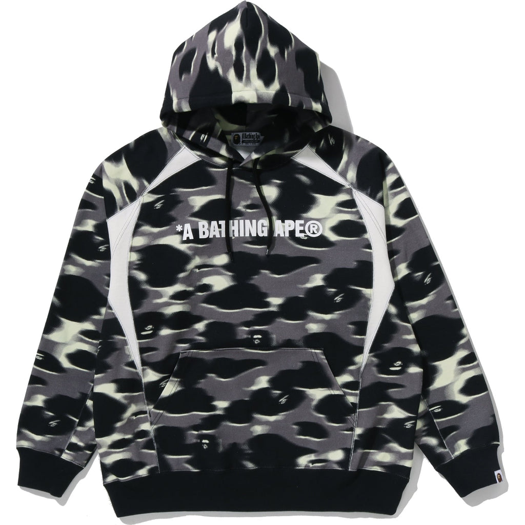 BAPE SCREEN CAMO FOOTBALL LOGO RELAXED FIT PULLOVER HOODIE MENS