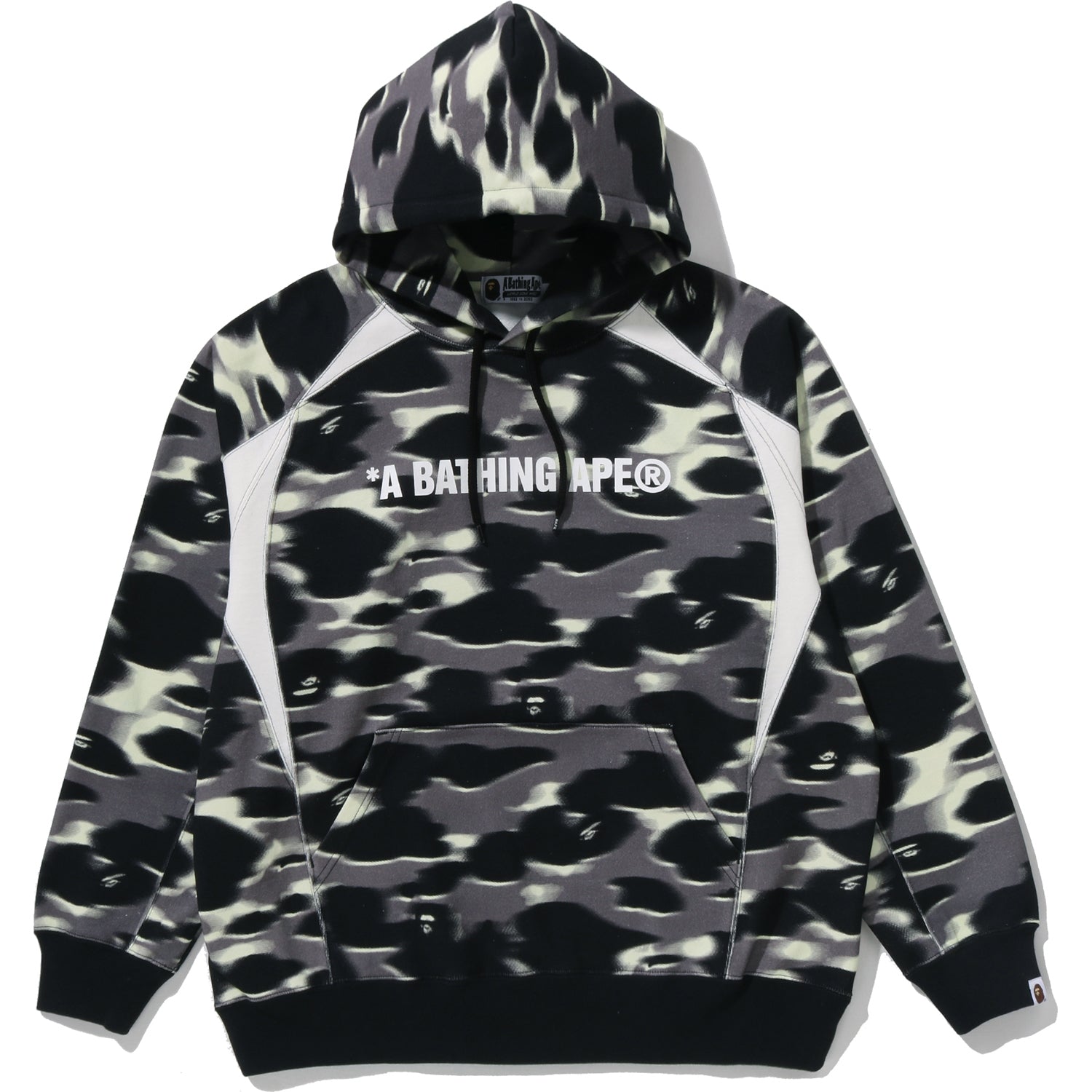 BAPE SCREEN CAMO FOOTBALL LOGO RELAXED FIT PULLOVER HOODIE MENS