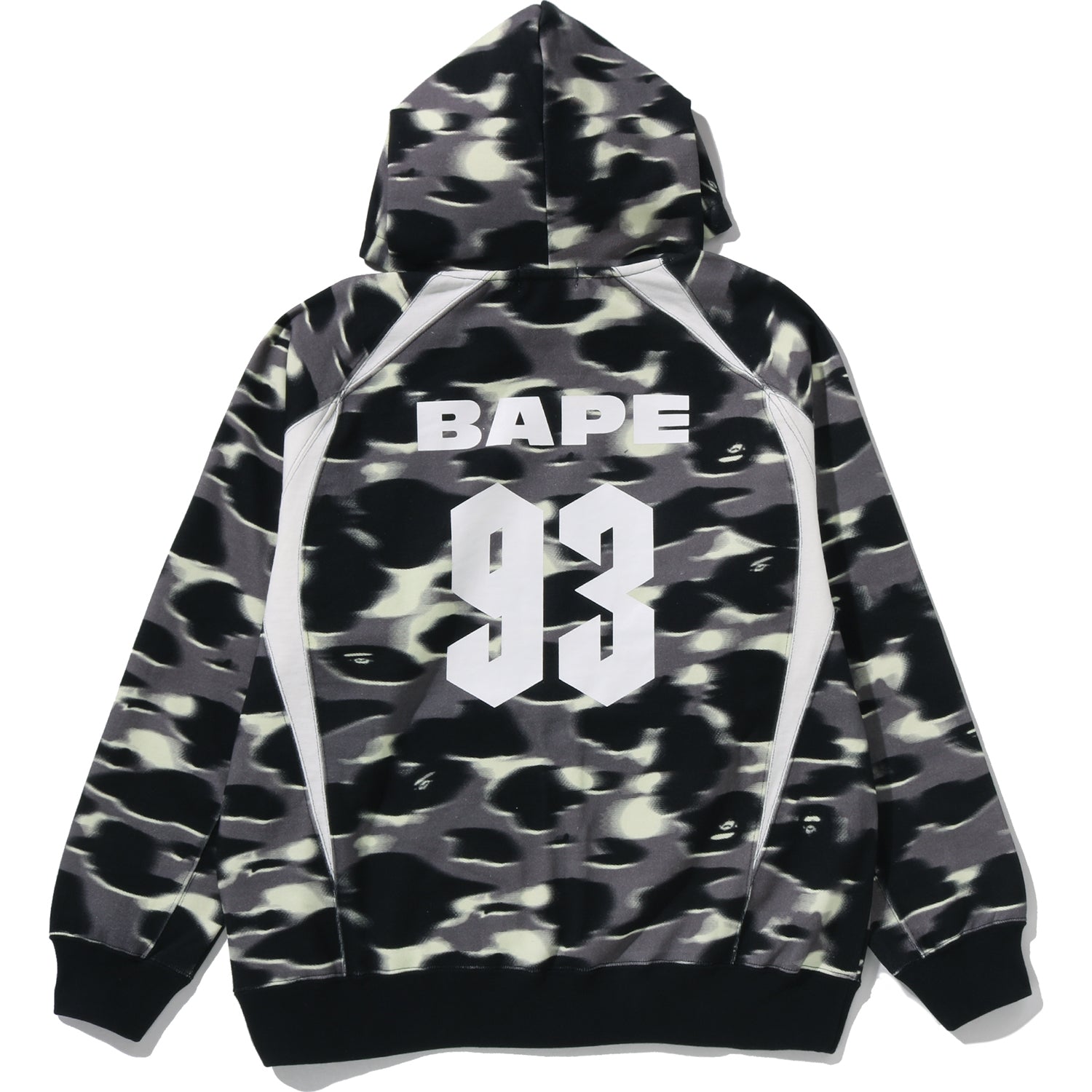 BAPE SCREEN CAMO FOOTBALL LOGO RELAXED FIT PULLOVER HOODIE MENS