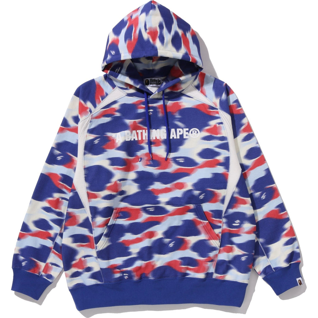 BAPE SCREEN CAMO FOOTBALL LOGO RELAXED FIT PULLOVER HOODIE MENS