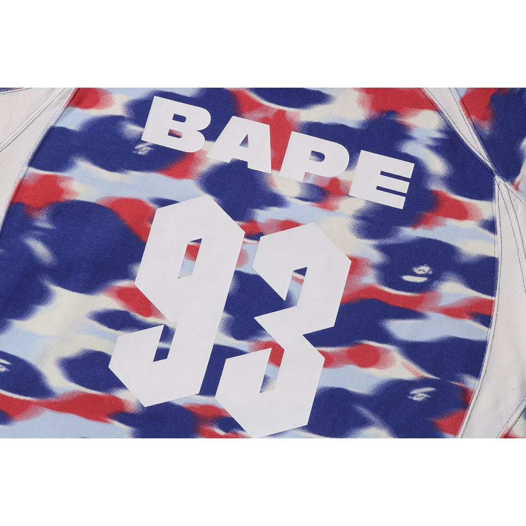 BAPE SCREEN CAMO FOOTBALL LOGO RELAXED FIT PULLOVER HOODIE MENS