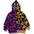 BAPE SPLIT CAMO SHARK RELAXED FIT PULLOVER HOODIE KIDS