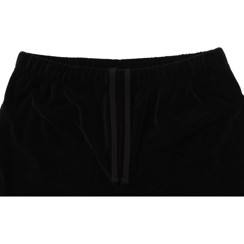 BAPE CRYSTAL STONE APE HEAD VELOUR WIDE PANTS LADIES