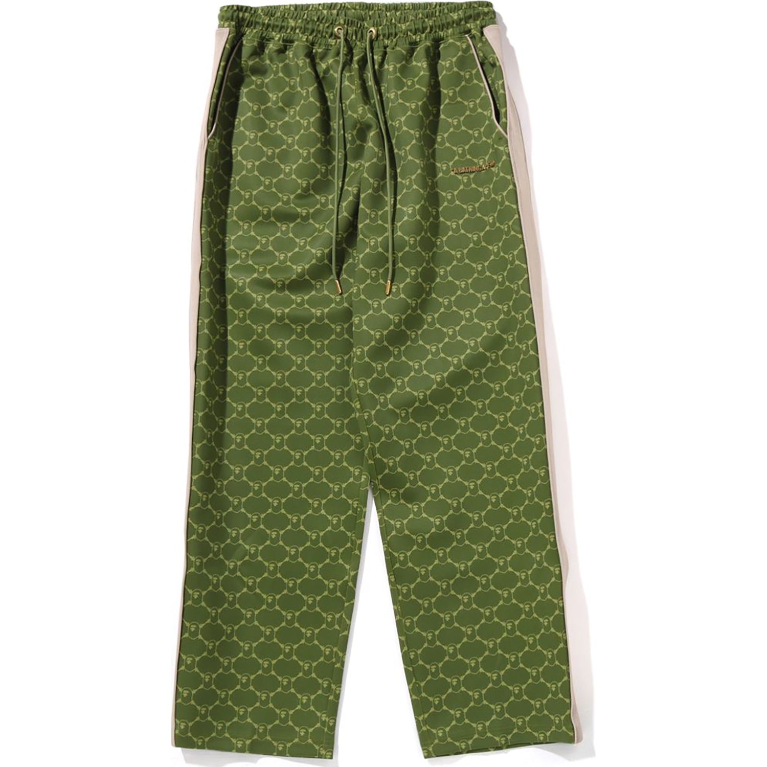 BAPE COLLEGE MONOGRAM RELAXED FIT PANTS MENS