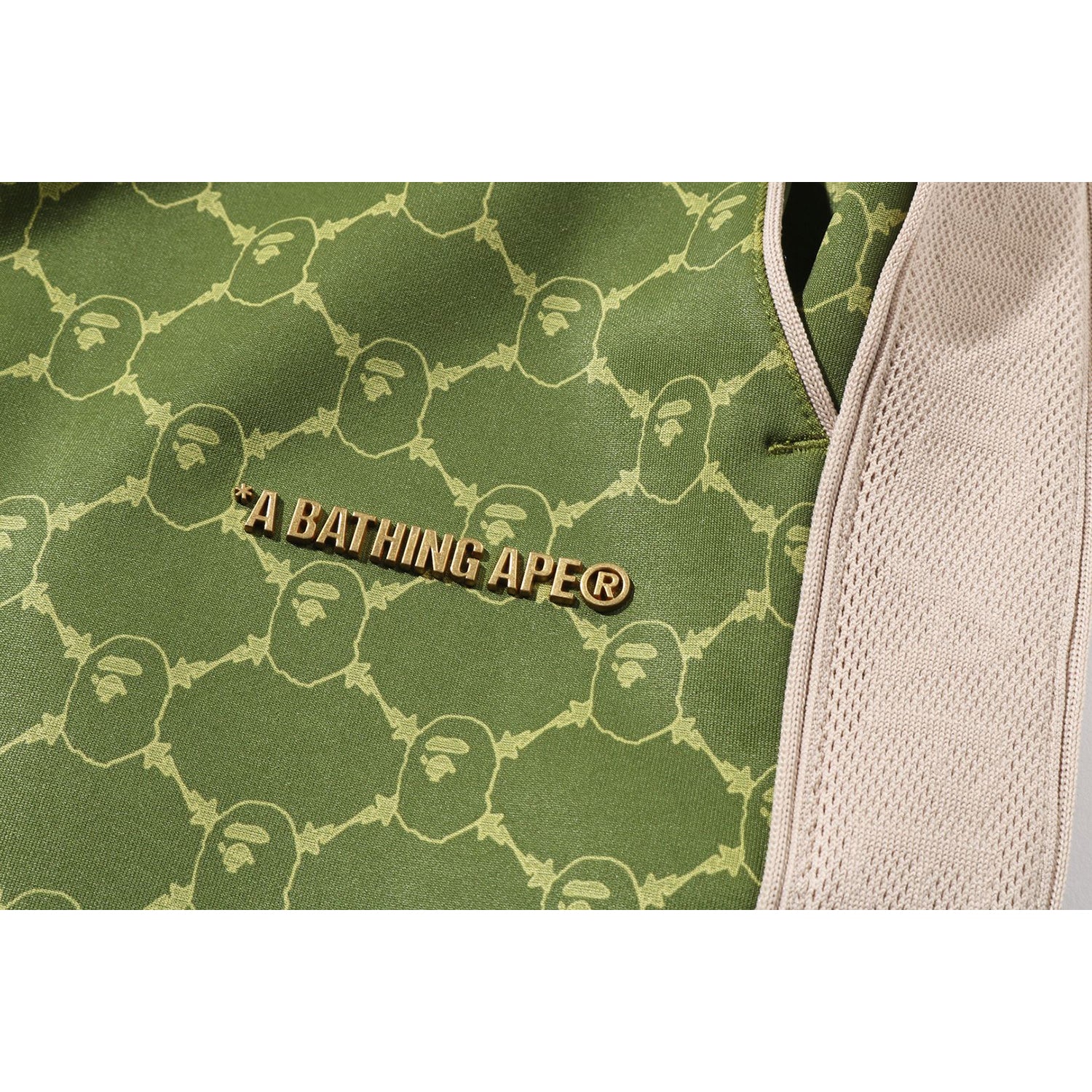 BAPE COLLEGE MONOGRAM RELAXED FIT PANTS MENS