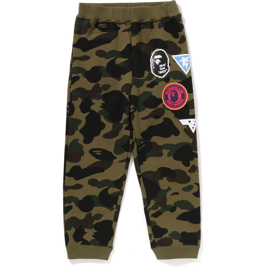 BAPE 1ST CAMO PATCH PRINT SWEAT PANTS KIDS