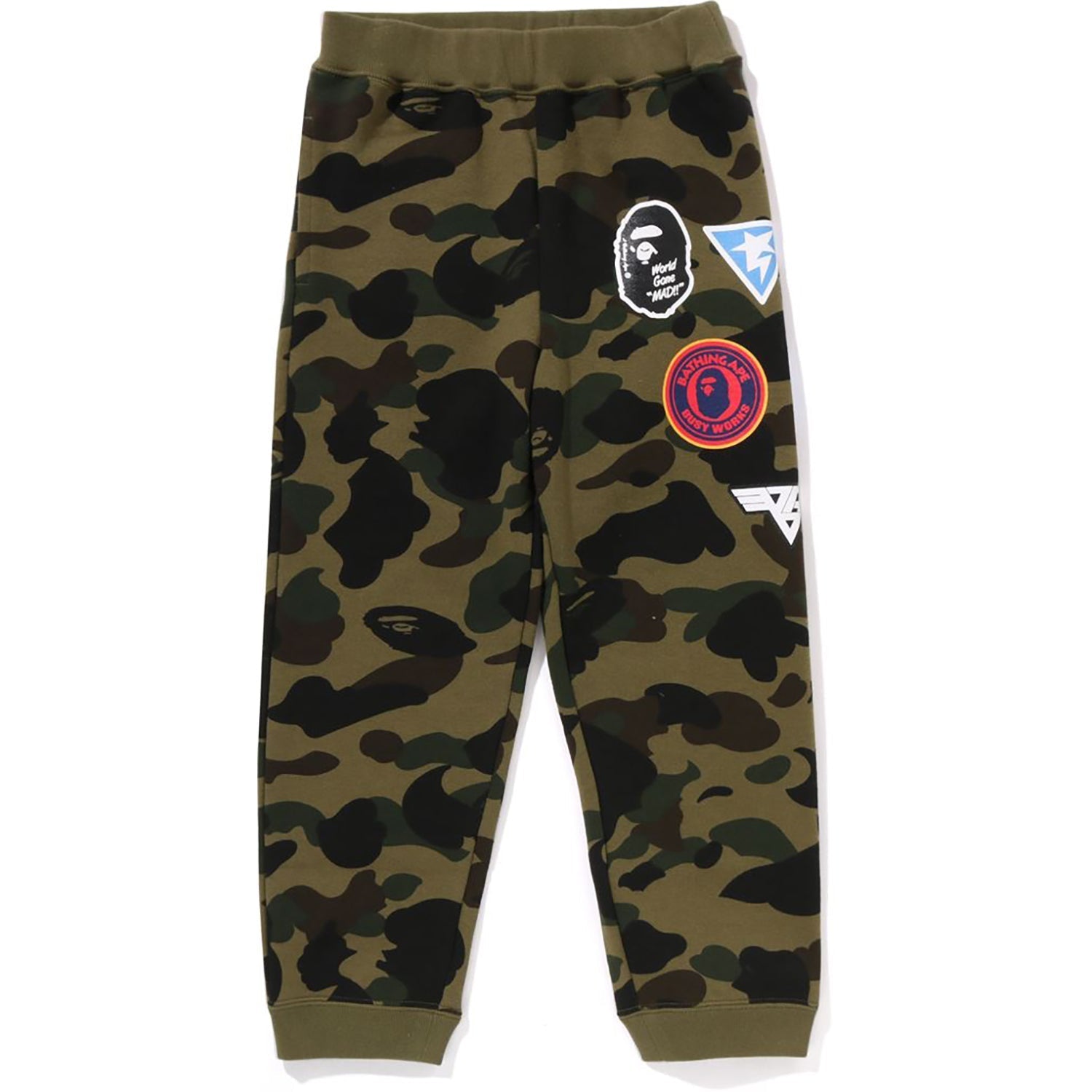 BAPE 1ST CAMO PATCH PRINT SWEAT PANTS KIDS