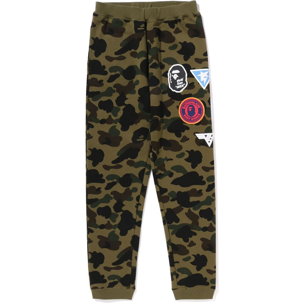 BAPE 1ST CAMO PATCH PRINT SWEAT PANTS JR KIDS
