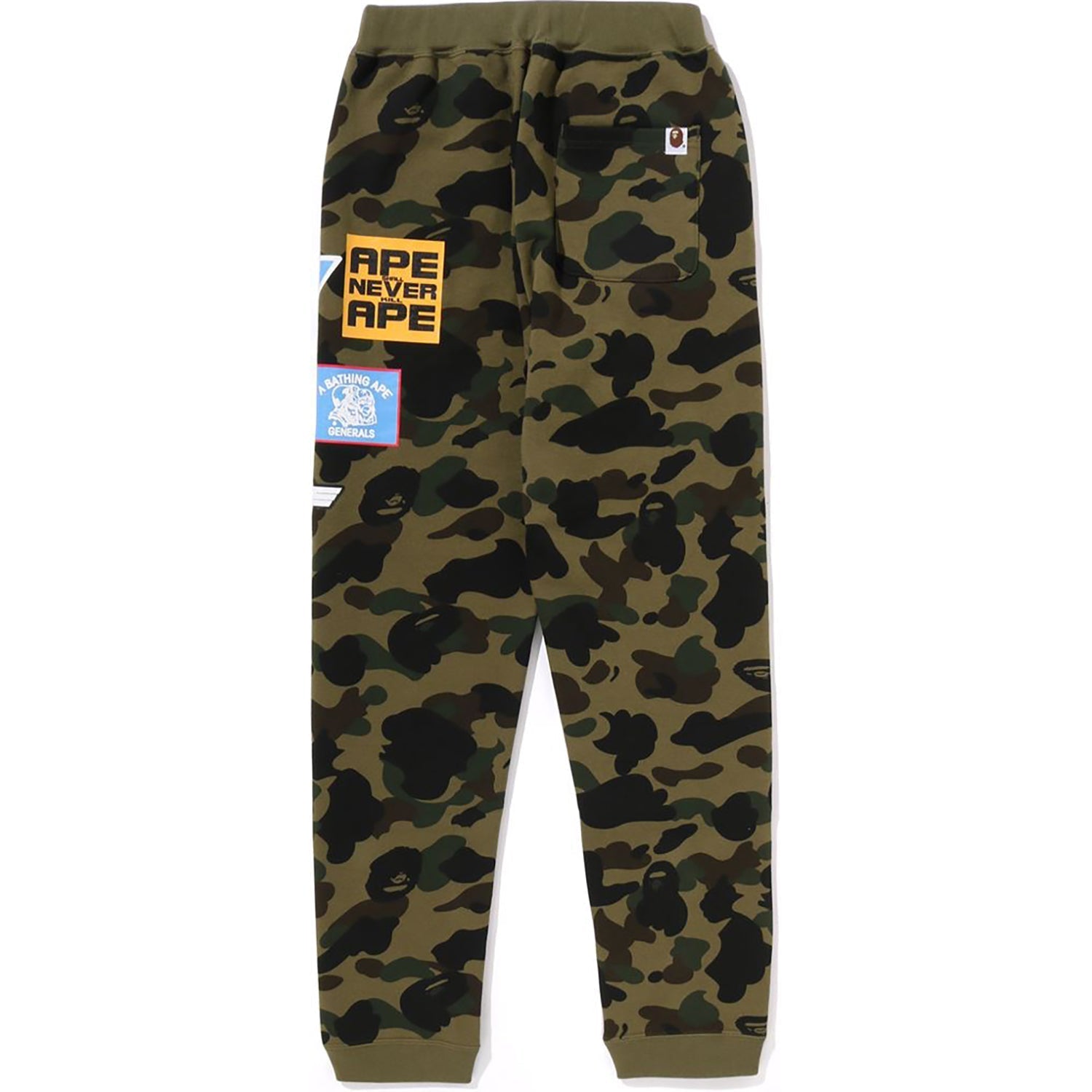 BAPE 1ST CAMO PATCH PRINT SWEAT PANTS JR KIDS