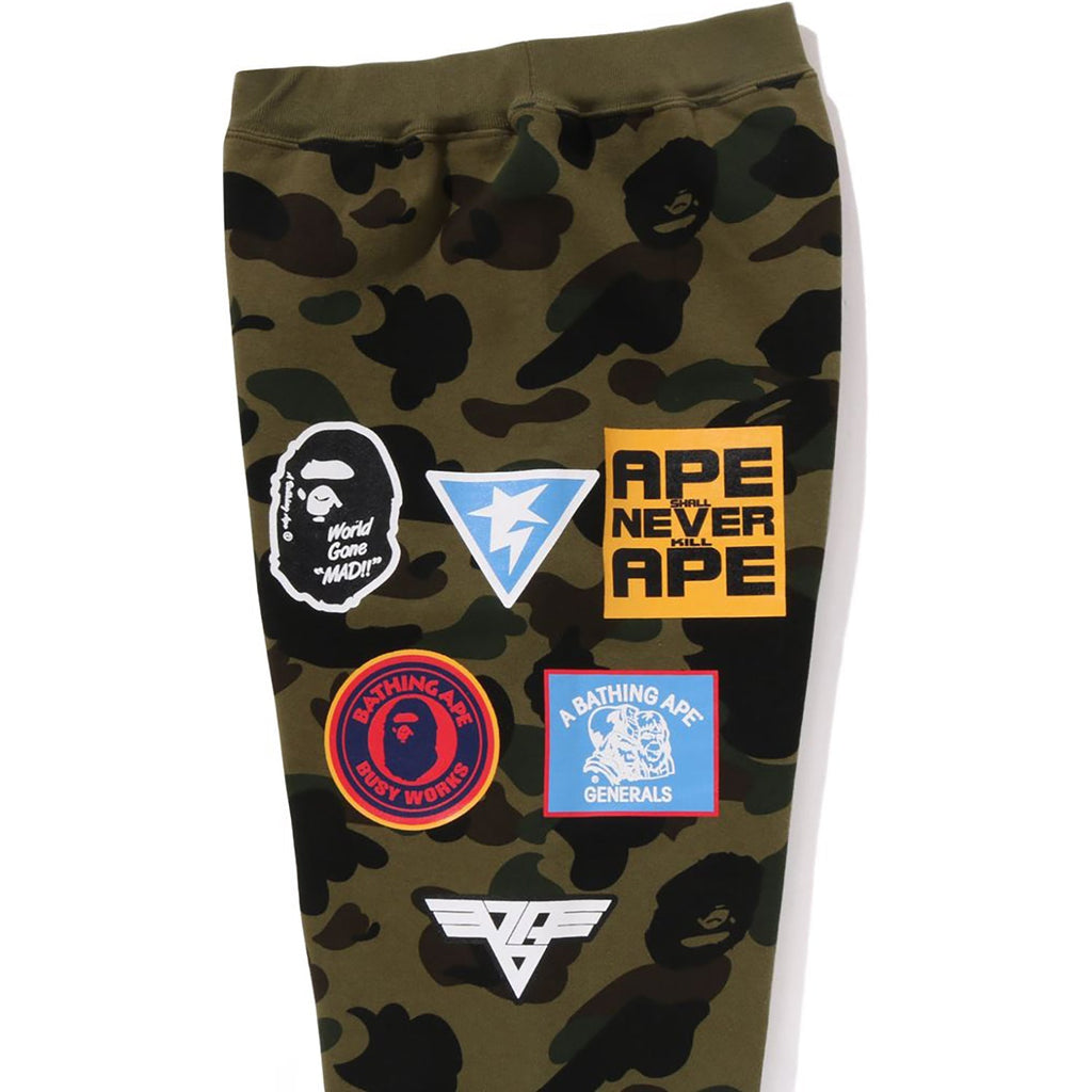 BAPE 1ST CAMO PATCH PRINT SWEAT PANTS JR KIDS