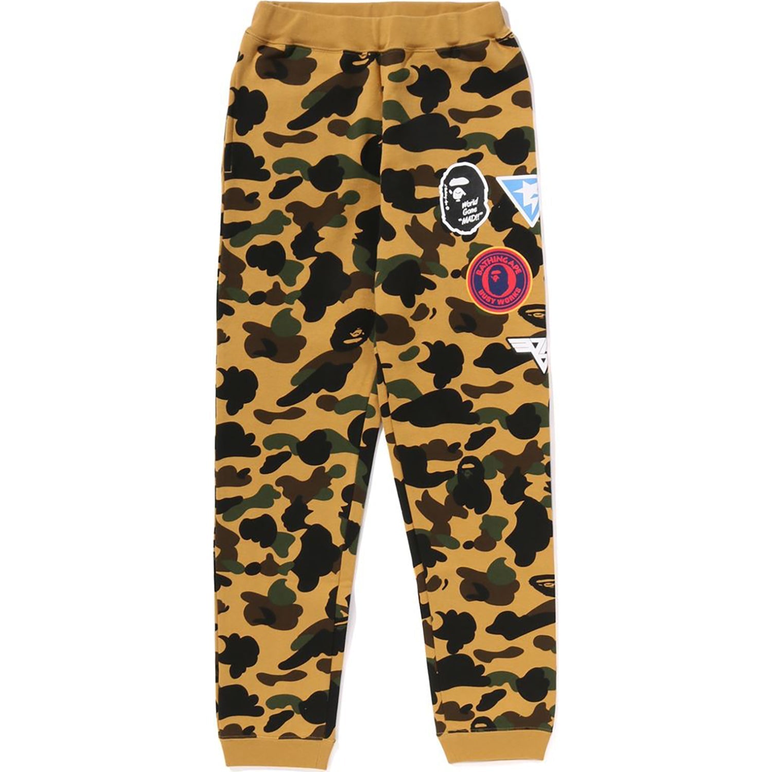 BAPE 1ST CAMO PATCH PRINT SWEAT PANTS JR KIDS