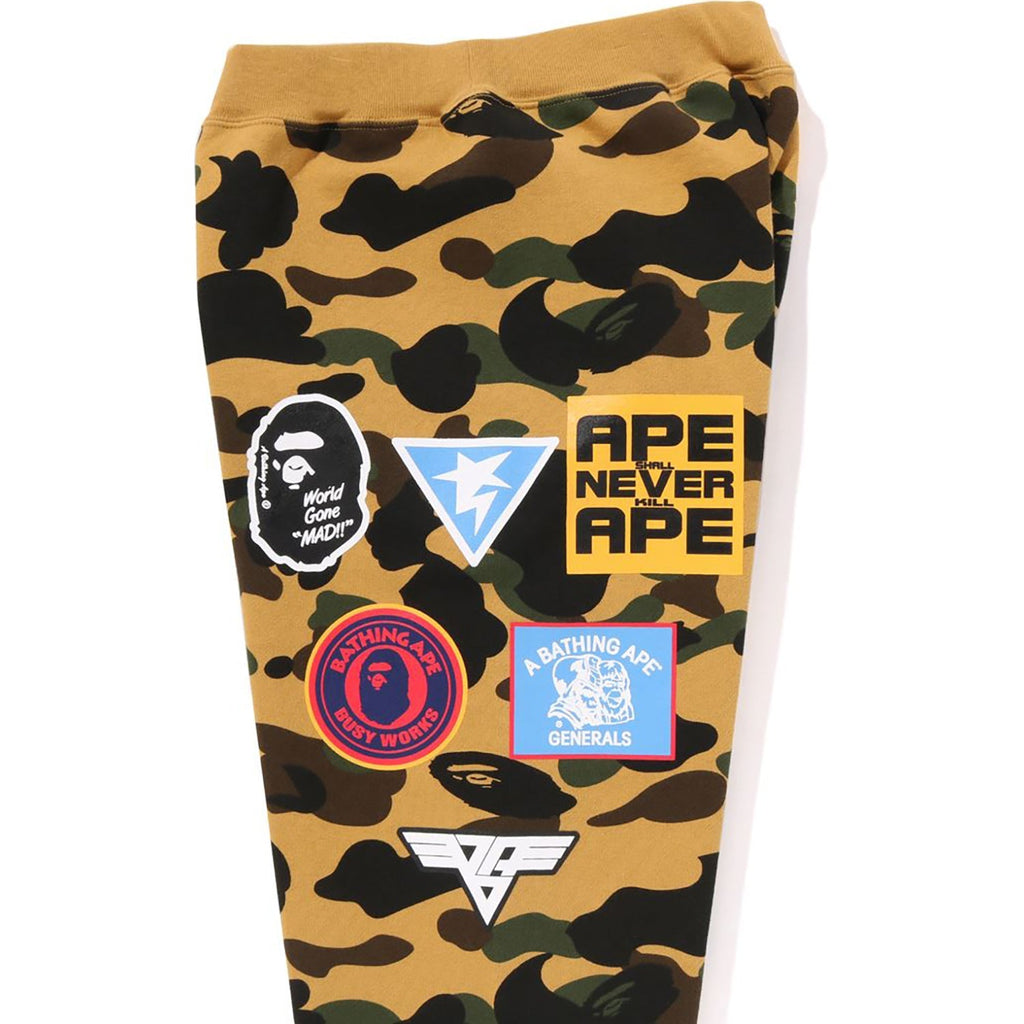 BAPE 1ST CAMO PATCH PRINT SWEAT PANTS JR KIDS