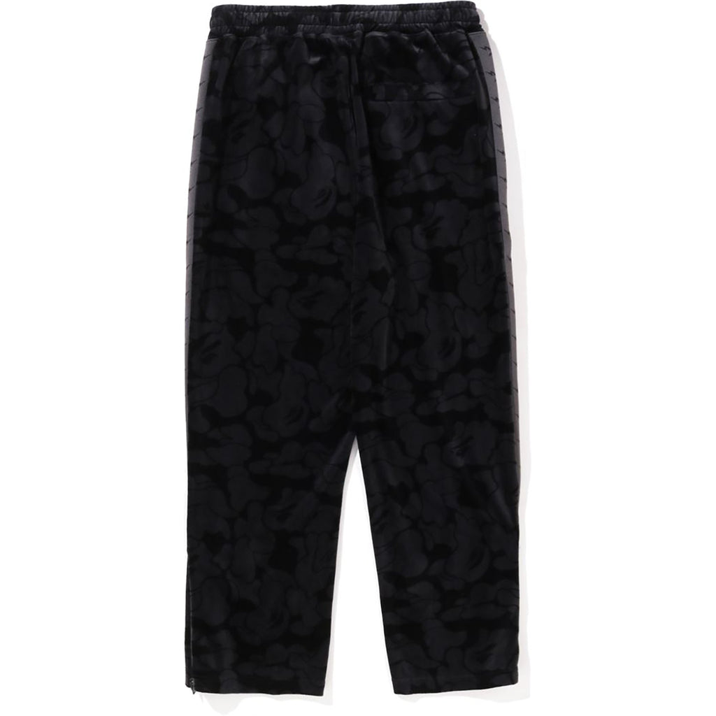 BAPE SOLID CAMO VELOUR METAL ONE POINT RELAXED FIT TRACK PANTS MENS
