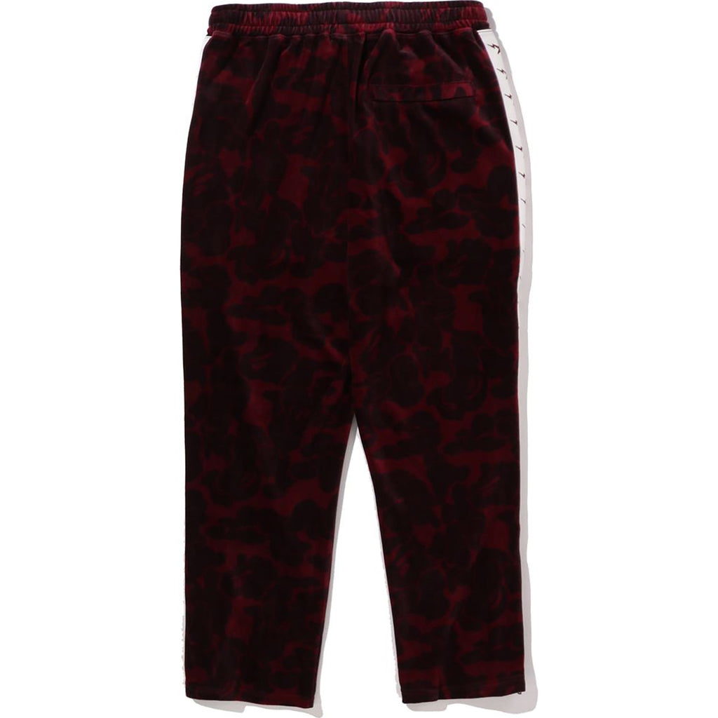 BAPE SOLID CAMO VELOUR METAL ONE POINT RELAXED FIT TRACK PANTS MENS