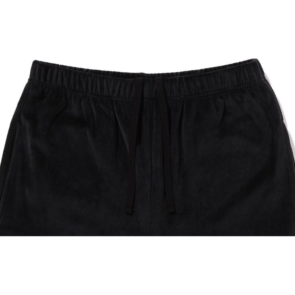 BAPE CRYSTAL STONE APE HEAD VELOUR WIDE PANTS LADIES
