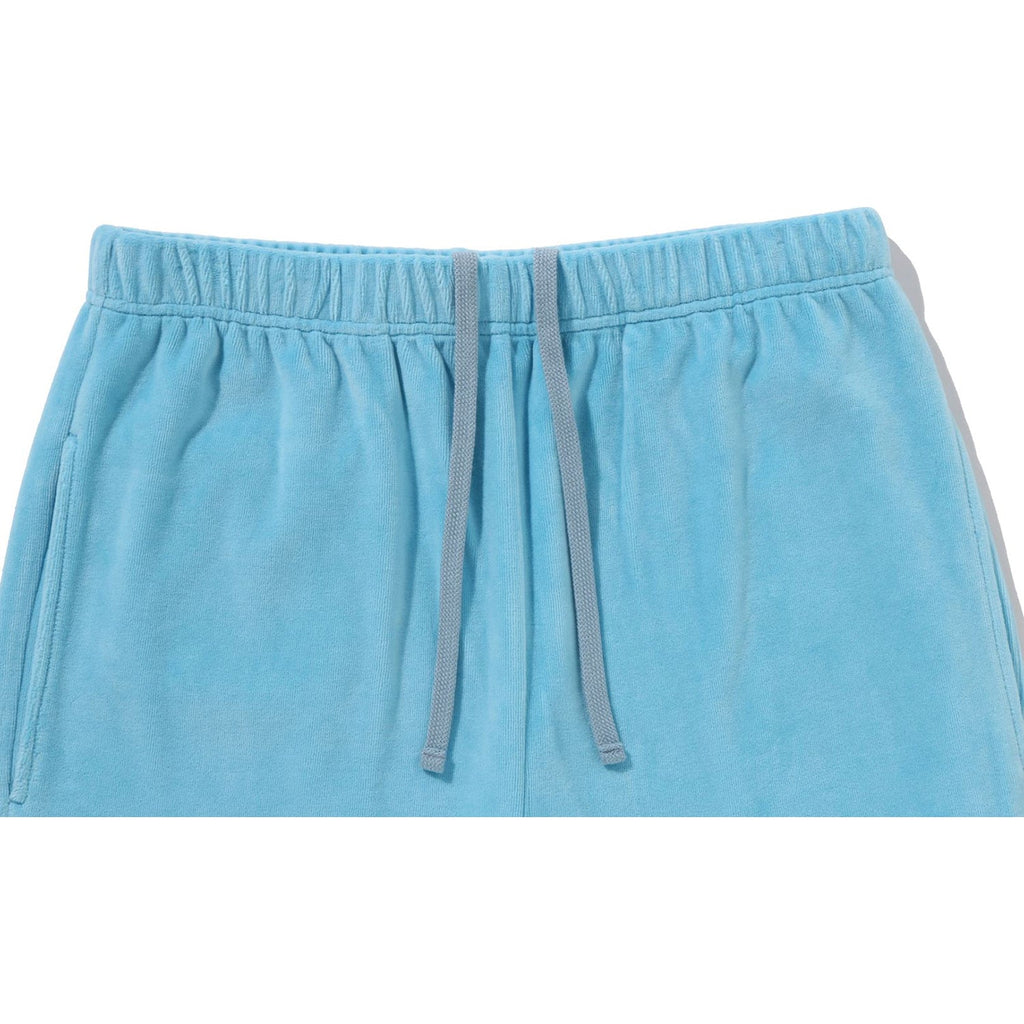 BAPE CRYSTAL STONE APE HEAD VELOUR WIDE PANTS LADIES