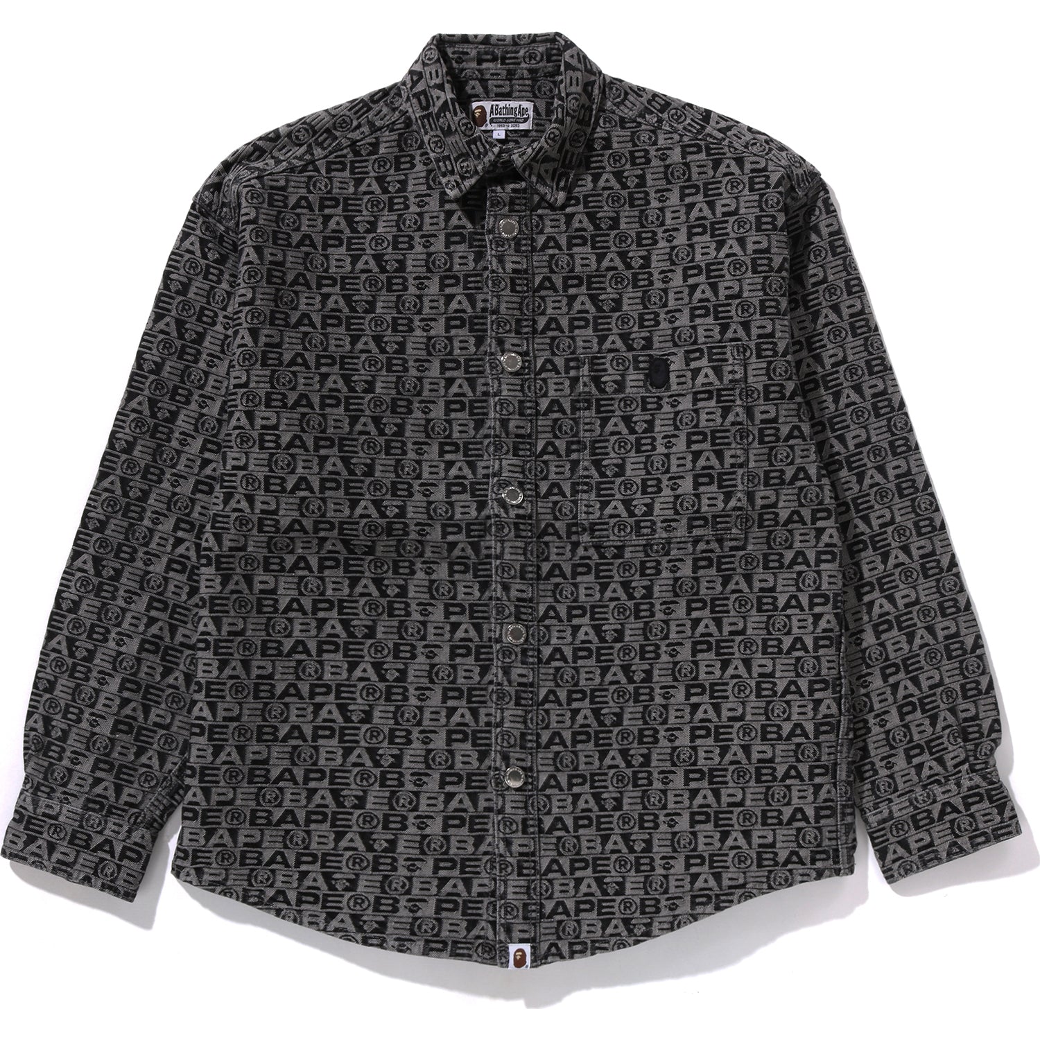 BAPE LUX SPORT PATTERN JACQUARD 10OZ DENIM SHIRTS MENS