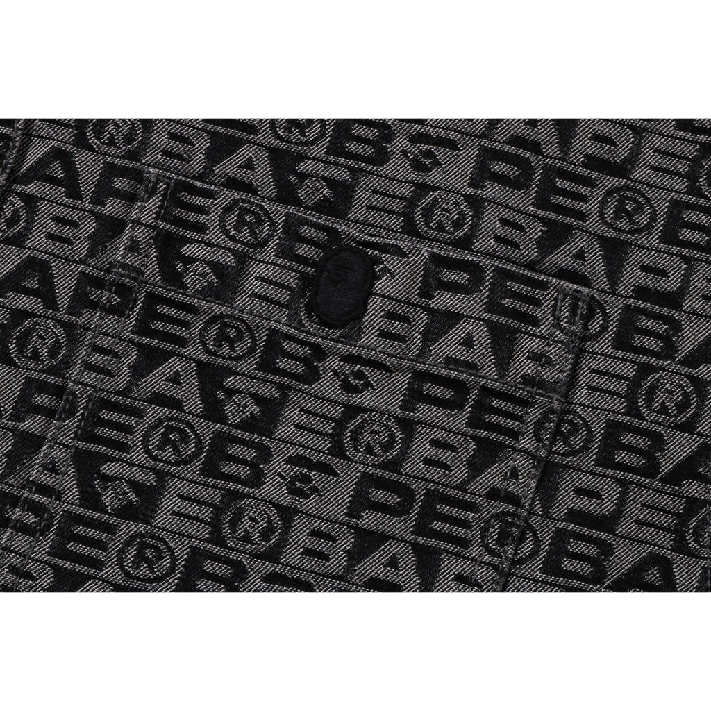 BAPE LUX SPORT PATTERN JACQUARD 10OZ DENIM SHIRTS MENS