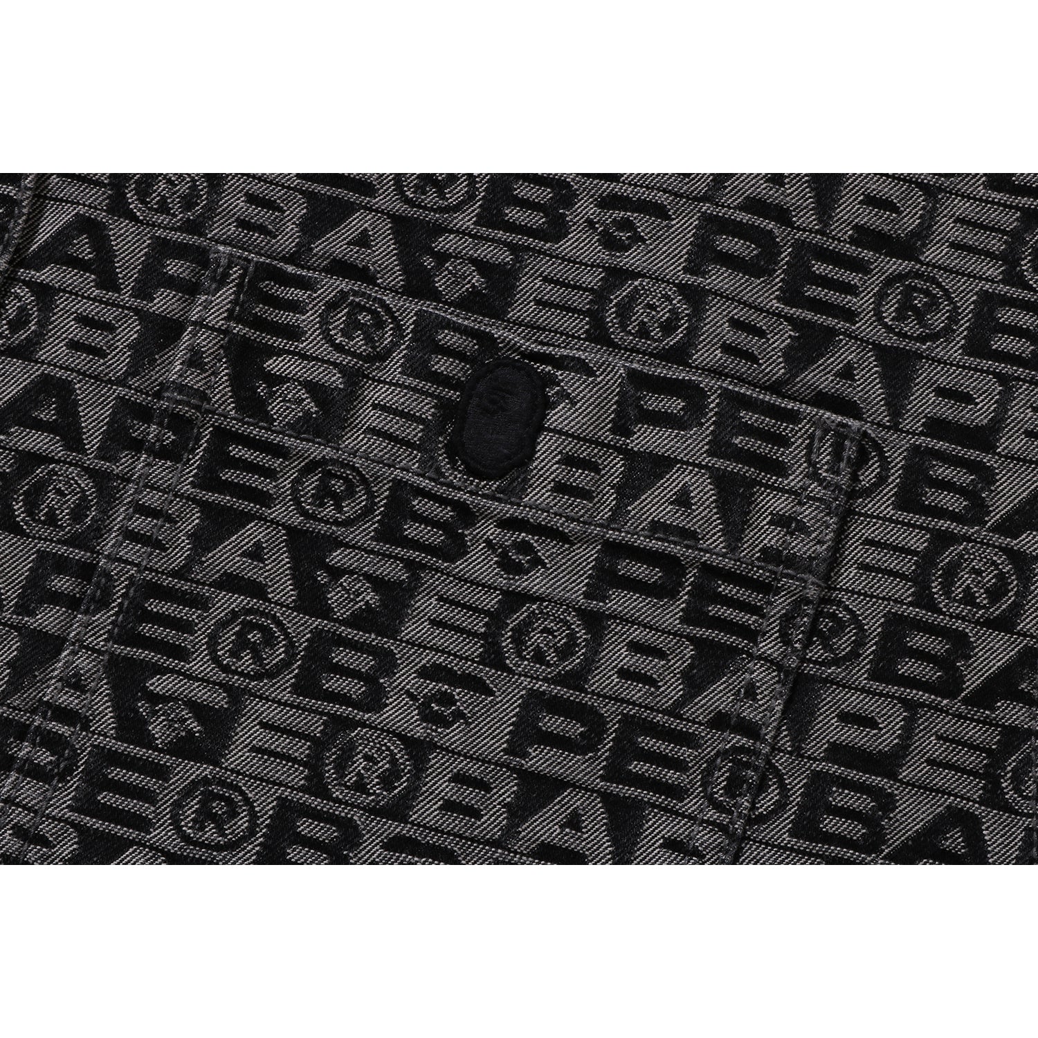 BAPE LUX SPORT PATTERN JACQUARD 10OZ DENIM SHIRTS MENS