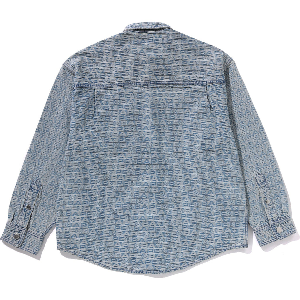 BAPE LUX SPORT PATTERN JACQUARD 10OZ DENIM SHIRTS MENS