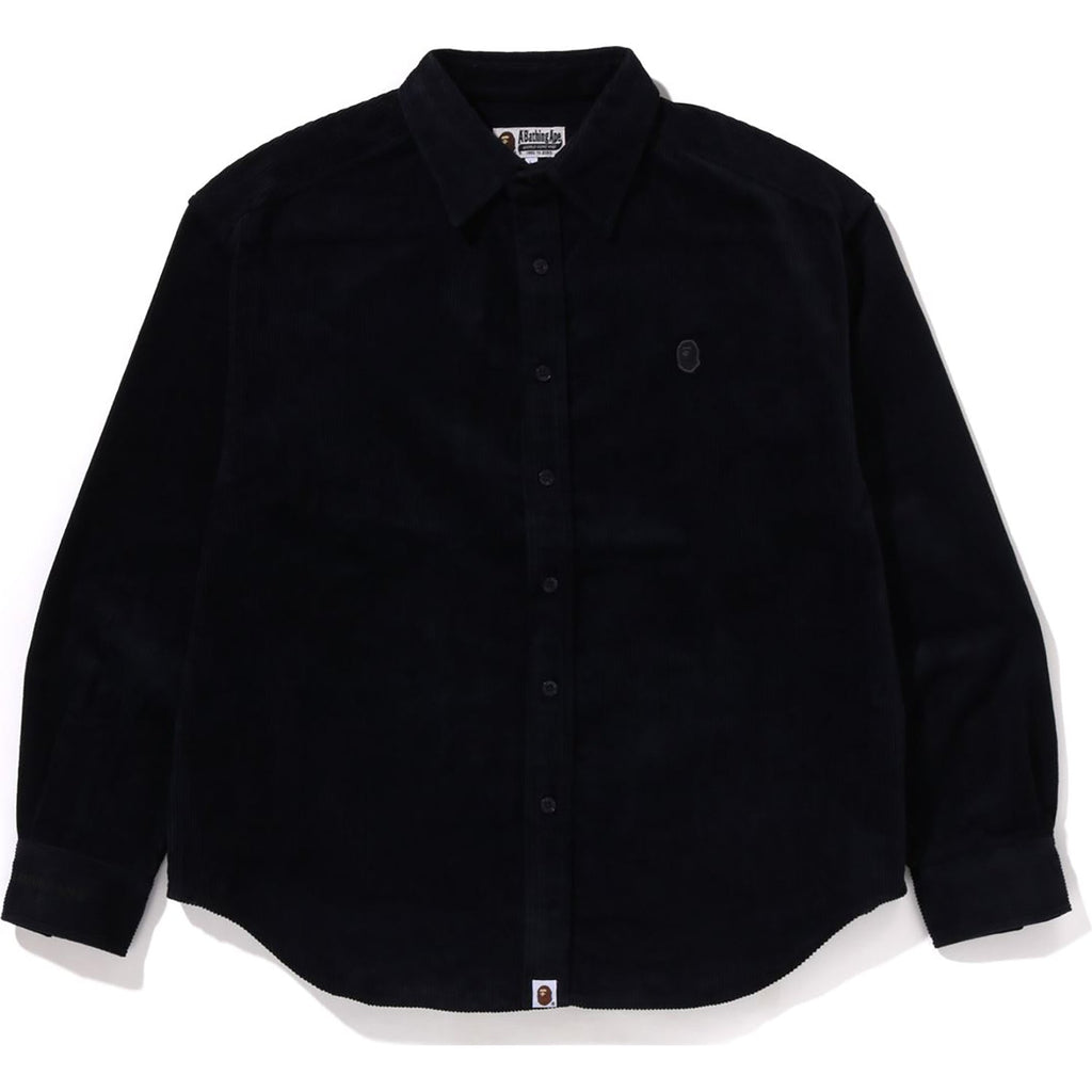 BAPE ONE POINT CORDUROY L/S SHIRT MENS