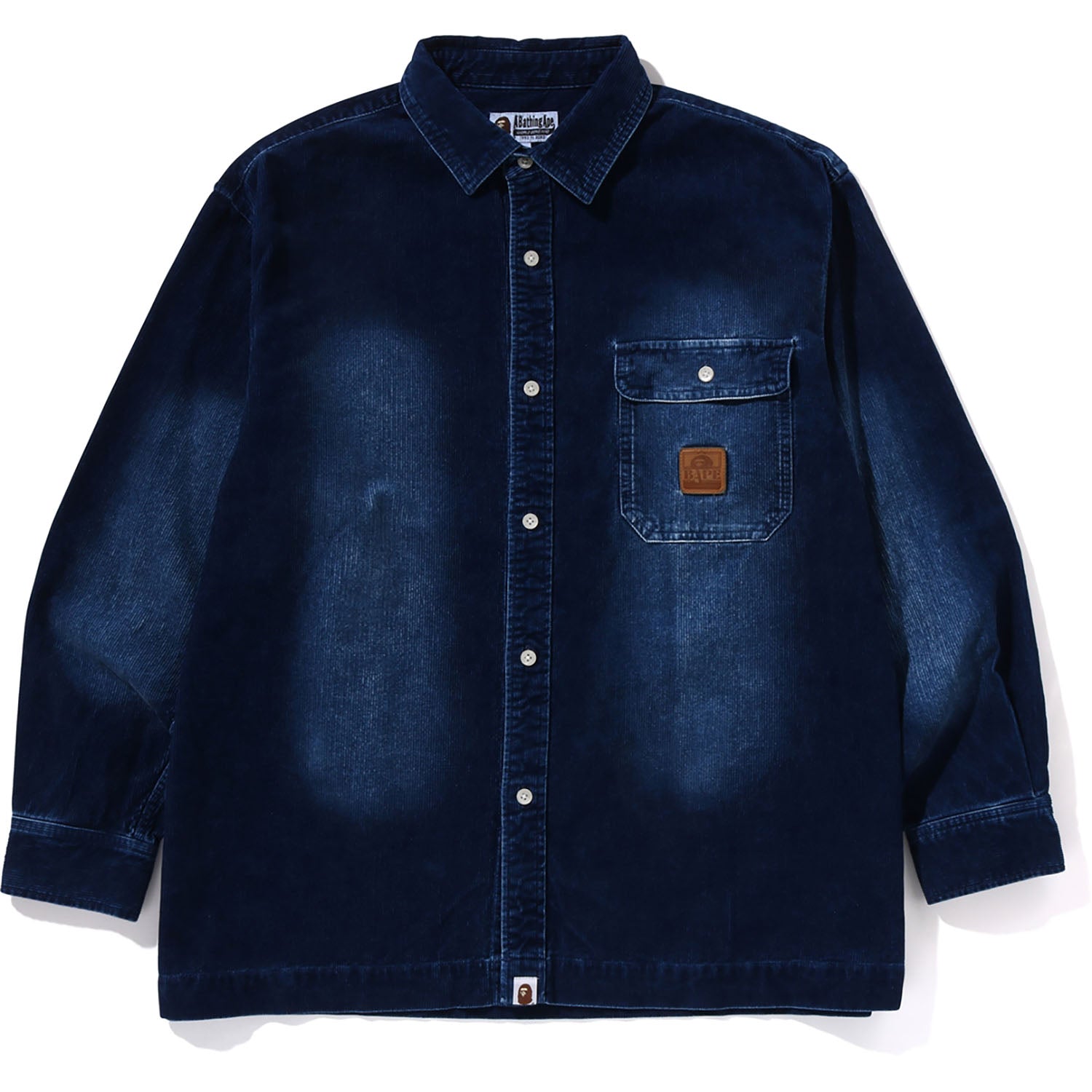 BAPE INDIGO DYE CORDUROY LS SHIRTS MENS