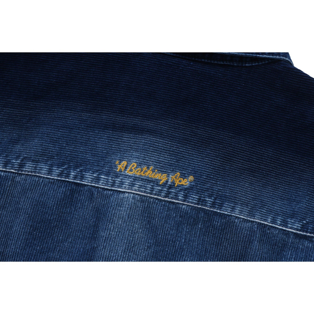 BAPE INDIGO DYE CORDUROY LS SHIRTS MENS