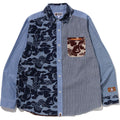 BAPE ASIA CAMO PATCHWORK SHIRT MENS