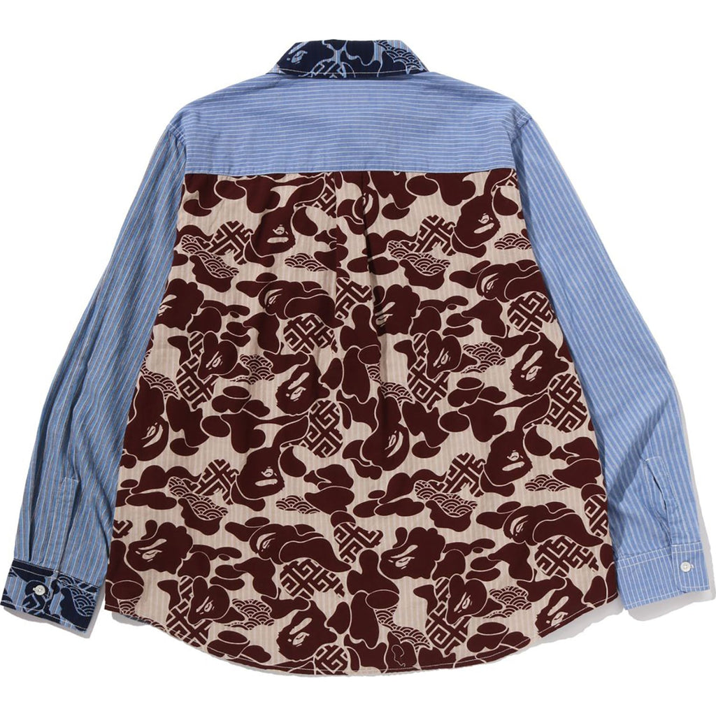 BAPE ASIA CAMO PATCHWORK SHIRT MENS