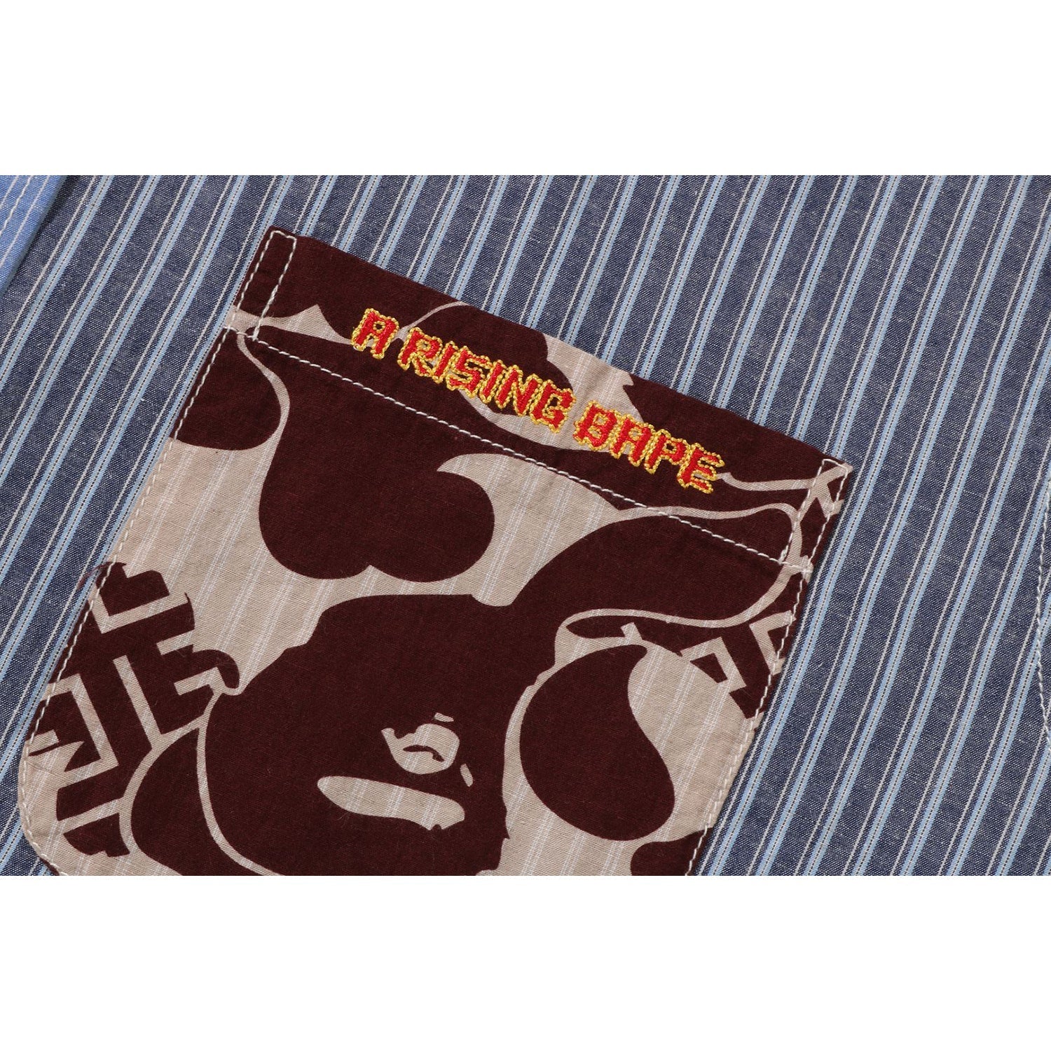 BAPE ASIA CAMO PATCHWORK SHIRT MENS