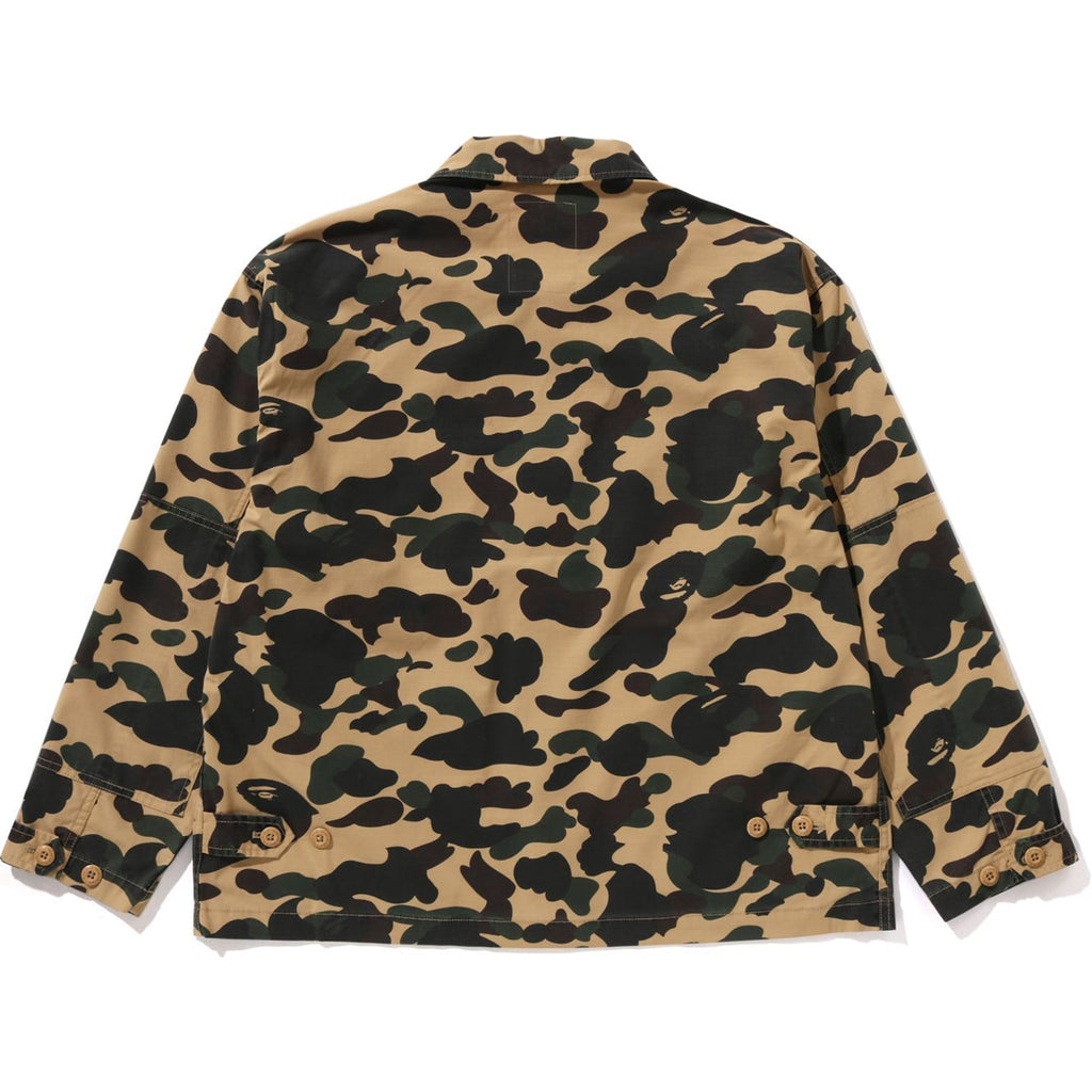 BAPE 1ST CAMO HEAVY WASHED MULTI POCKET CARGO LS SHIRT MENS