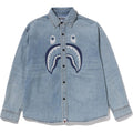 BAPE SHARK LIGHT DENIM LS SHIRT MENS