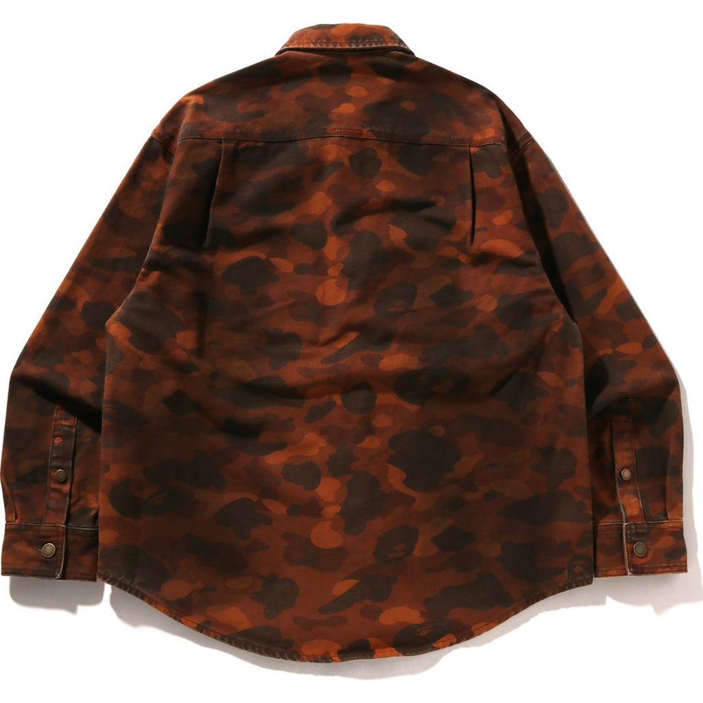 BAPE SOLID 1ST CAMO WORK LS SHIRT MENS