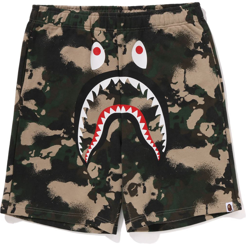 BAPE MAP CAMO REGULAR FIT SHARK SWEAT SHORTS MENS