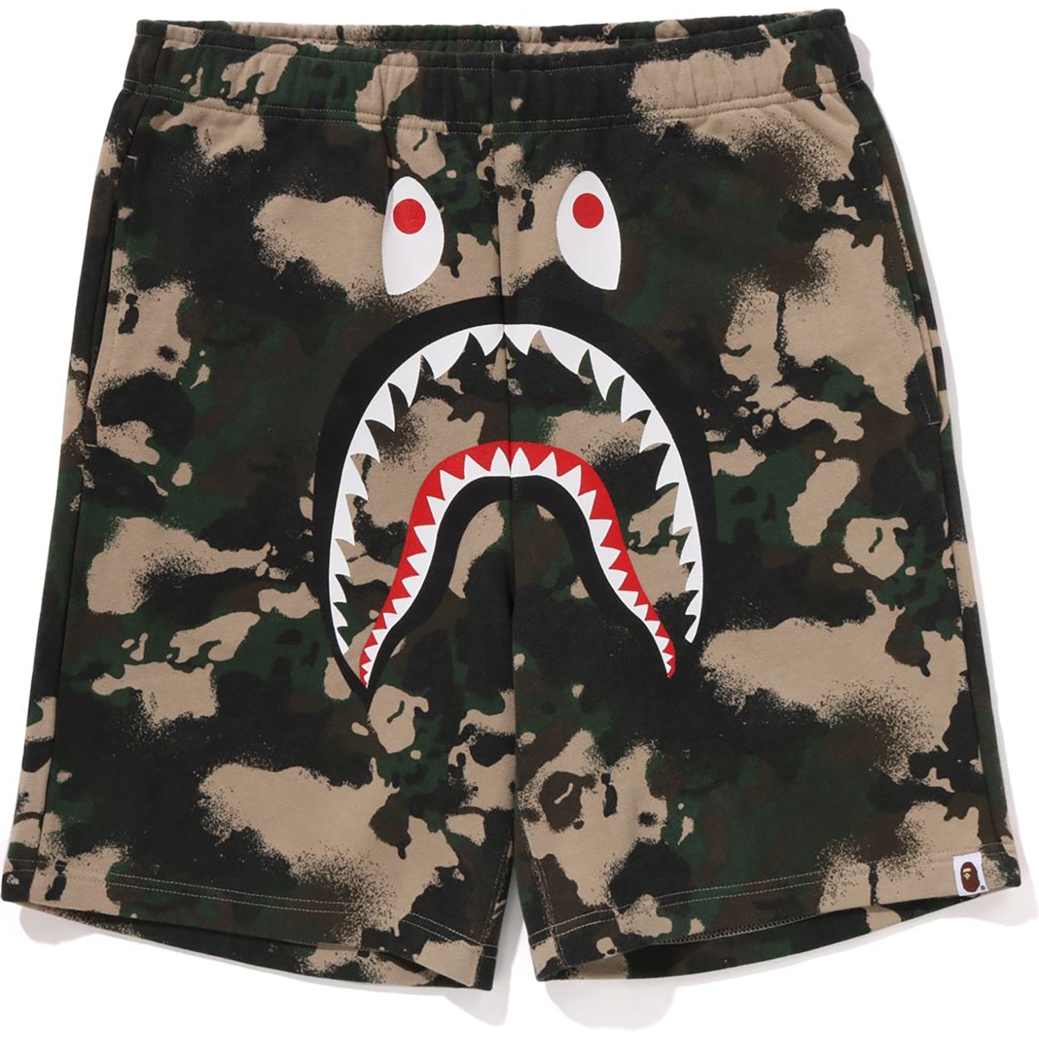 BAPE MAP CAMO REGULAR FIT SHARK SWEAT SHORTS MENS