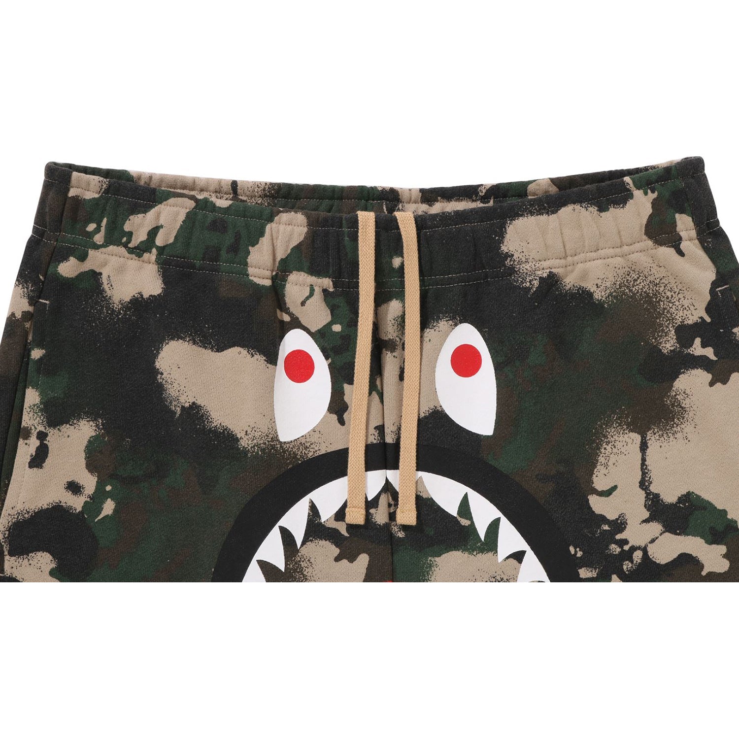 BAPE MAP CAMO REGULAR FIT SHARK SWEAT SHORTS MENS