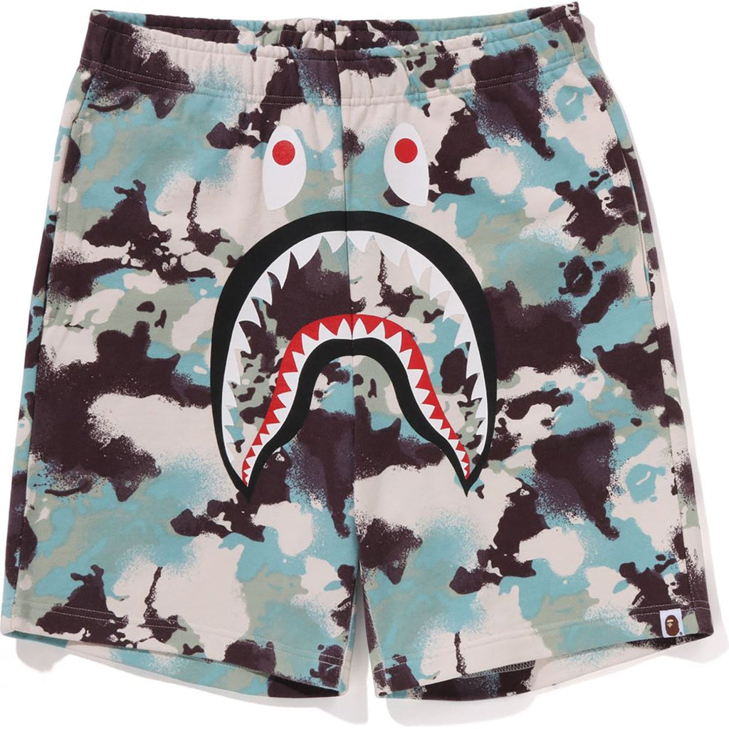 BAPE MAP CAMO REGULAR FIT SHARK SWEAT SHORTS MENS