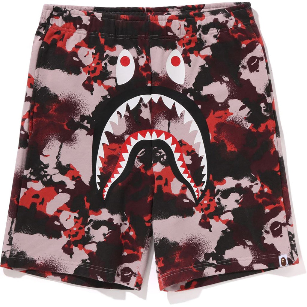 BAPE MAP CAMO REGULAR FIT SHARK SWEAT SHORTS MENS