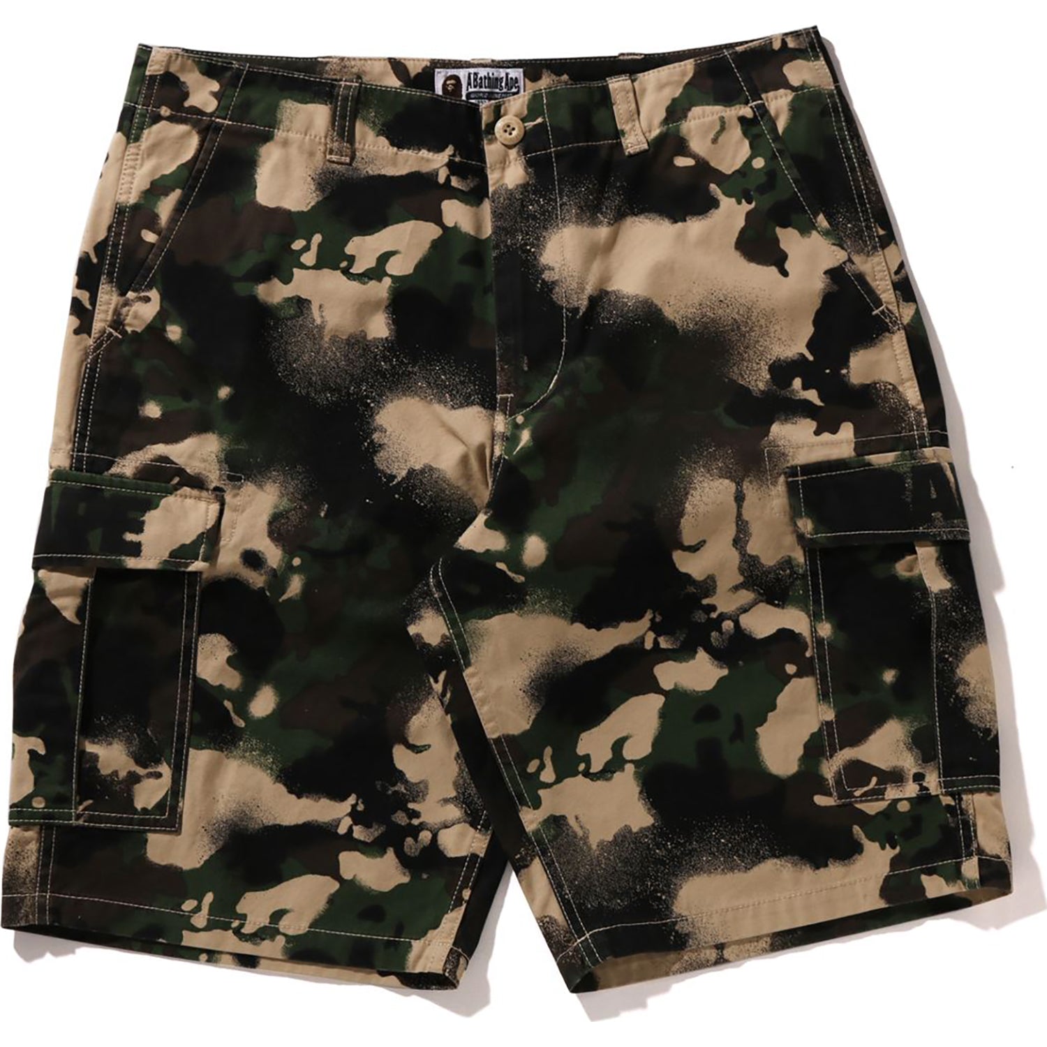 BAPE MAP CAMO REGULAR FIT CARGO SHORTS MENS