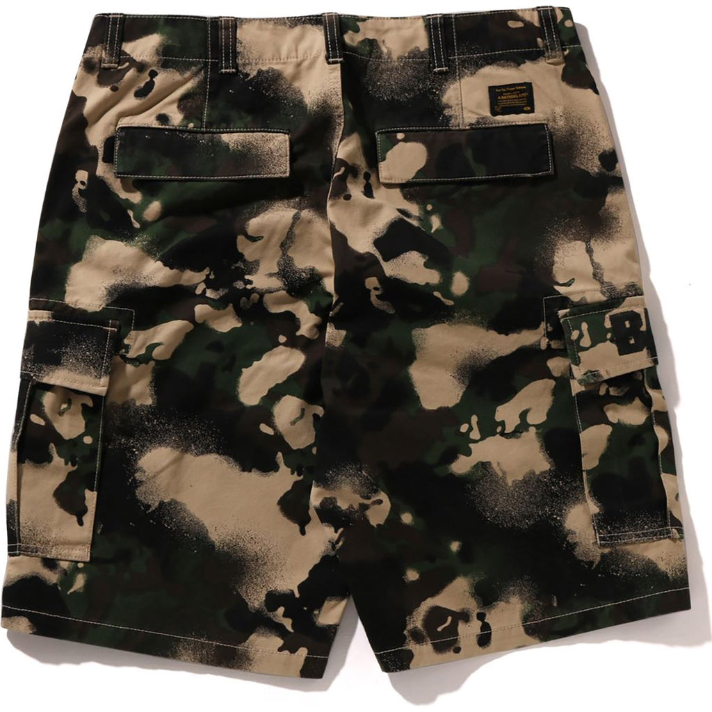 BAPE MAP CAMO REGULAR FIT CARGO SHORTS MENS