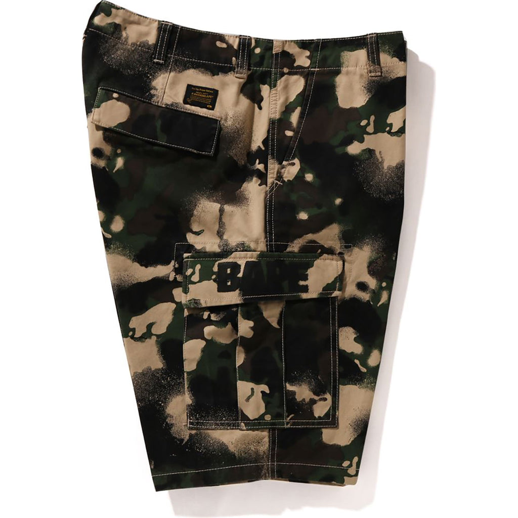 BAPE MAP CAMO REGULAR FIT CARGO SHORTS MENS
